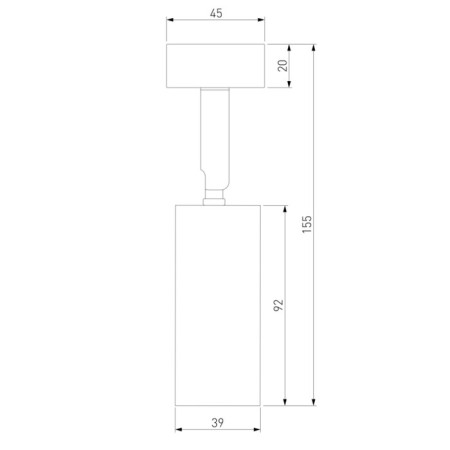 Lamp ceiling Elektrostandard, Diffe LED 8 W, 39x39x155 mm, IP20, black color-2
