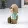 Souvenir Polystone "Ladier with a suitcase" 9.5x4.5x6 cm