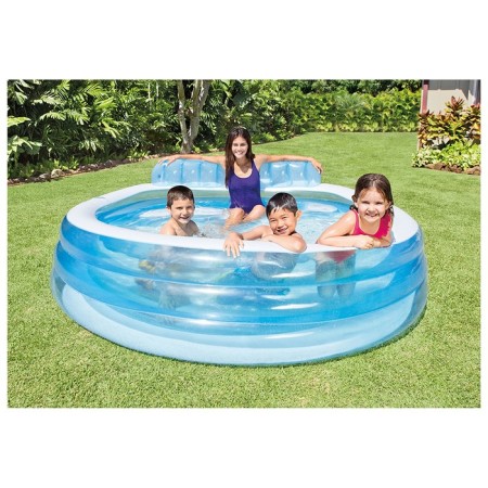 Inflatable pool with a headrest, 229 x 218 x 79 cm, from 3 years old, 57190np intex-3
