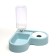 Double bowl with a carrot (removable bottle) 28 x 23 x 20.5 cm, blue