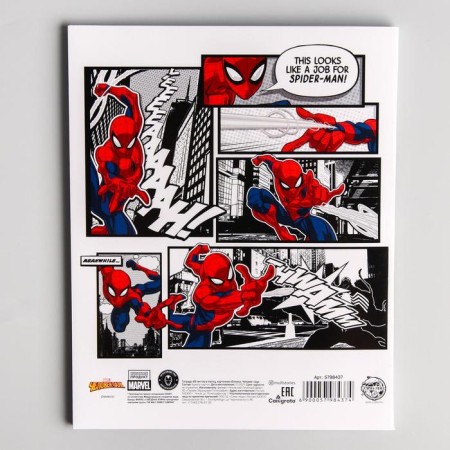 Notebook of 48 sheets in a cage, cardboard cover, spider-man-2