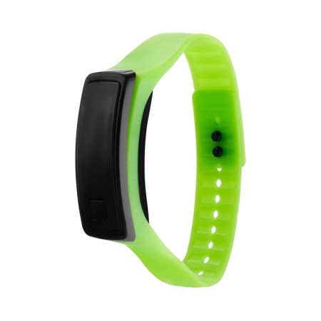 Watch of wrist, electronic "glare", silicone strap, dial 5 x 2 cm, green-2