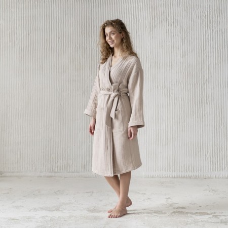 Shifu robe, size l, beige color