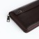 Men's purse-clate on a zipper, a department for bills, maps, coins, brown color