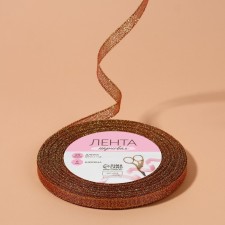 Brocade tape, 6 mm, 23 ± 1 m, pink color No. 014
