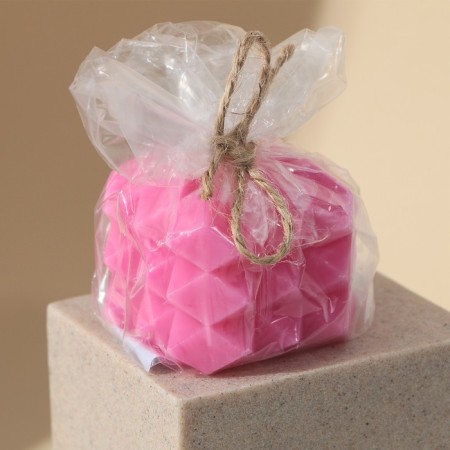 Figure candle "Geometry", pink-1