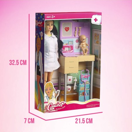 Cabinet-model “Doctor Lisa” with a baby, furniture and accessories-5