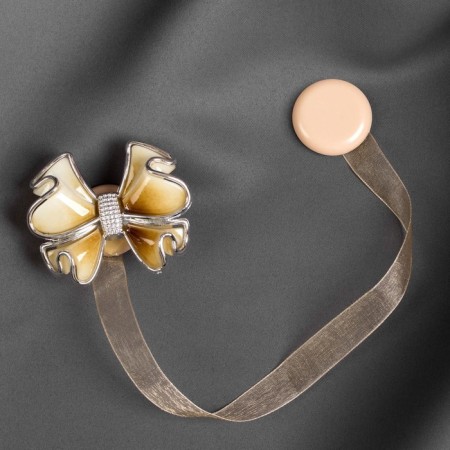 Picking for curtains "Bant", 6 × 5 cm, beige color-1