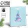 Laminated vertical "Christmas tree", ML 21 x 25 x 8 cm, New Year