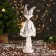 New Year's jester "In a patterned dress with fur" 30 cm, silver-white