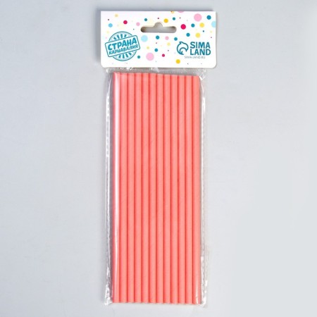Cocktail tubes, set 12 pcs., Pink color-1