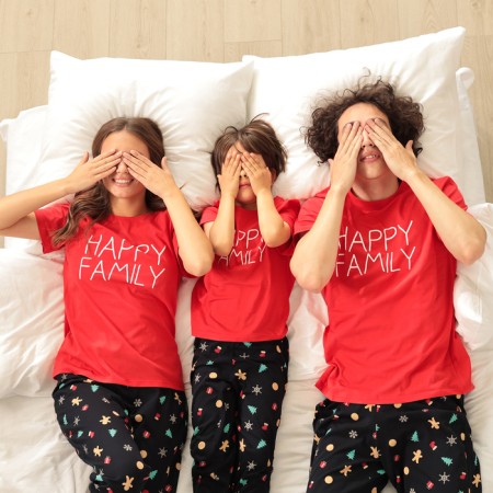 New Year. Pajama Children's Kaftan Happy Family Size 28 (86-92 cm)-1