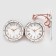 Watching double-sided watches, on suspension, smooth move, 36 x 32 cm, D-25 cm, dial 19 cm