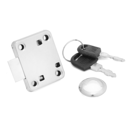 Furniture lock, nickelled ， 2 English keys-2