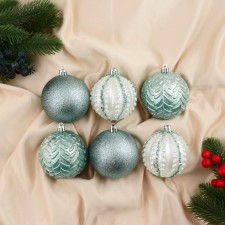 Set of balls plastic D-8 cm, 6 pcs 