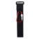 Carabiner for bags for a stroller, for Velcro, eco -leather, black/red color