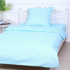 Bed linen 1.5sp turquoise cell, 150x210cm, 150x210cm, 70x70 cm, calico, 120 g/m, 100% cotton