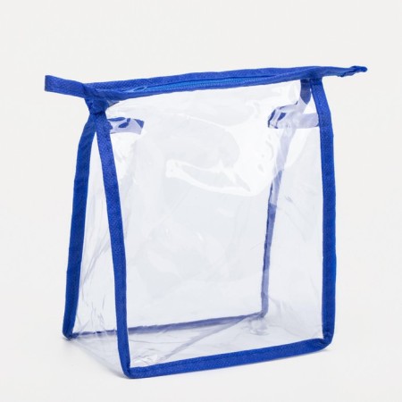 Lightning cosmetic bag, cornflower/transparent color-1