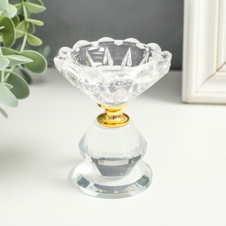 Glass of Glass for 1 candle "Blocked bud" 8x7x7 cm-1