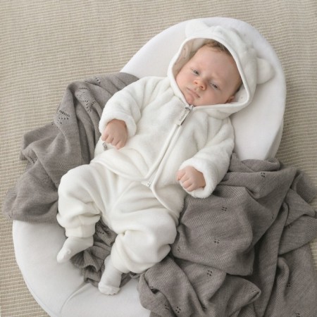 Kinderlitto Kinderlitto kit "Bear", 2 subjects: sweatshirt, pants, height 62-68 cm, color milk
