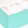 Packaging for 6 cupcakes with a window, green, 25 x 17 x 10 cm