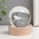 Souvenir glass backlight "Kit" d = 6 cm stand wood, usb 6.5x6.5x7.5 cm