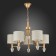 Suspended EVOLUCE lamp. Sle107003-05. VILEDE. 5x40 watts, E14, 61x61x46 cm, golden color