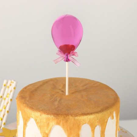 Topper for the Cake "Shar", 19 × 5 cm, pink color-2