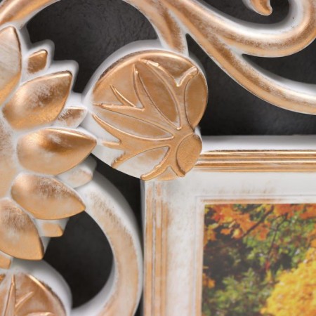 Photo frame plastic in 4 photos 10x15 cm "chamomile" gold 35x35x2.5 cm-1