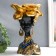 Souvenir Polystone Bust Top "Girl from Africa" ​​Black with gold 23x15x15 cm