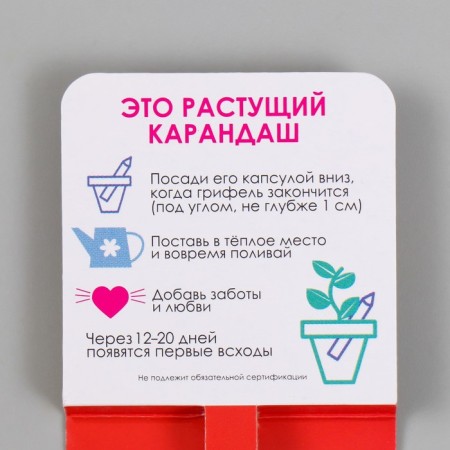 Growing gift pencils Mini act decisively "Paprika"-2