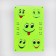 Reflective stickers "Smiley", d = 7.5/5.5/2 cm, 11 pcs on the sheet, yellow color