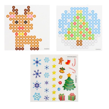 New Year! Aquamosaic "Snow Bank. Olenenok ", nightlight, more than 200 balls-2