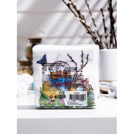 Easter napkins paper Desna Design "Easter", 1 layer, 24x24 cm, 40 pcs-1
