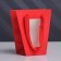 Package-carrier for flowers 10 × 10 × 20 x 18 cm, red