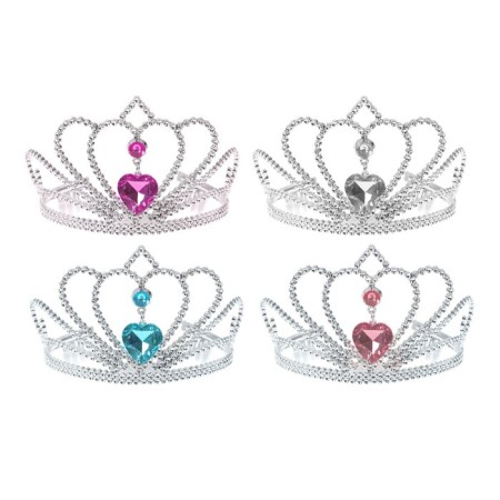 Crown "heart", with stones, MIX's colors-2