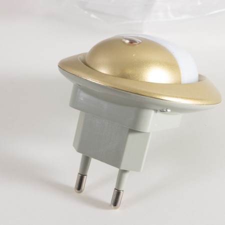 Night -bend "firefly" with a lighting sensor, 3_LED x 1 W, 10 cm (220V) gold. Risalux-1