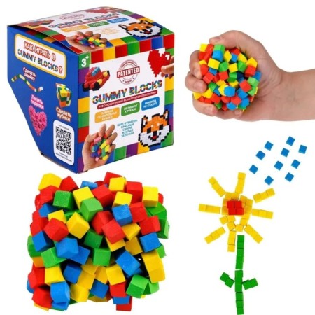 Designer - Gummy Blocks plasticine, multi -colored details, mix-1
