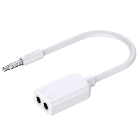 Audio Razeler PERO AD06, Jack 3.5-2 x Jack 3.5, for headphones, 10 cm, white