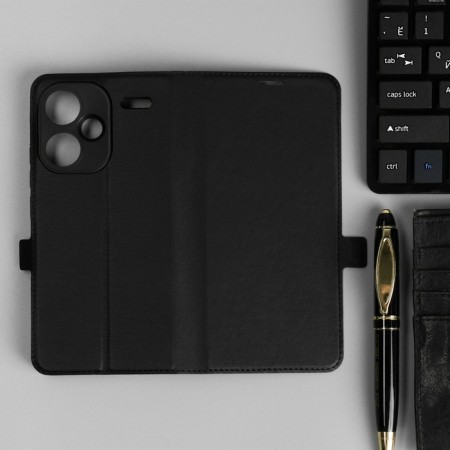 Borasco Book Case for Xiaomi Redmi Note 13 Pro+, black