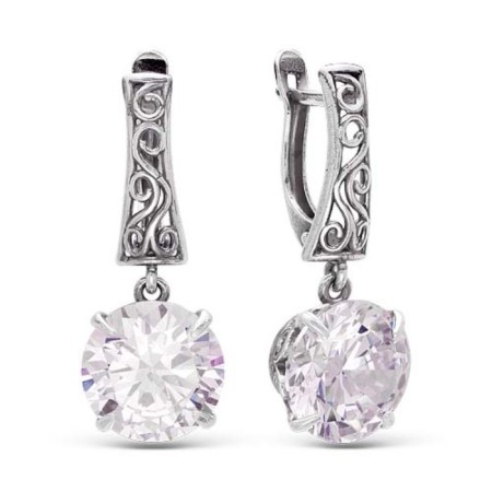 Earrings "Olympus", echoing with oxidation