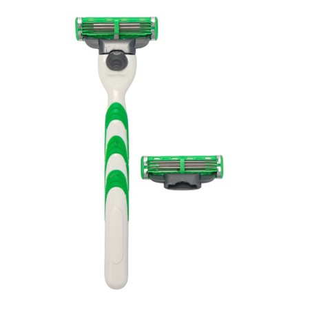 Gillette Mach3 + 2 Replaceable cassettes Green color-2