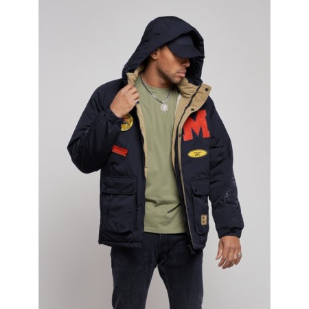 Male jacket, size 48, dark blue color-5