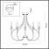 Mackenzie chandelier, E14 5x60W, Nickel color
