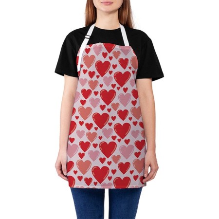 Apron kitchen with a photo print "Sea of ​​hearts", adjustable, size OS
