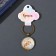 Tail glass, metal "Circle. Cat. I am near" D = 3 cm