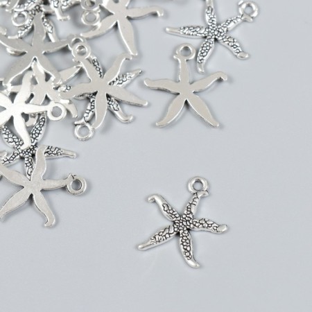 Decor Metal for creativity "Dancing Marine Star" silver 2117 1.8x1.7 cm