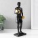 Polystone souvenir "Athlete with dumbbells" Black with gold 11x7x26 cm