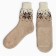 Women's Woolen socks "Snowflake", beige color, size 25
