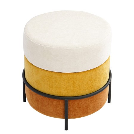 Norunn Puff, 480 × 480 × 450 mm, Shenill, yellow-brown color-2